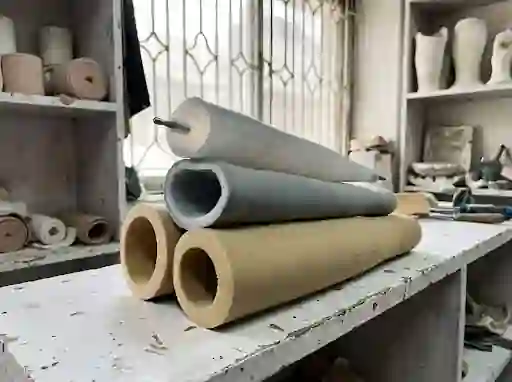 Silicone, gel and foam liners stacked on a shelf