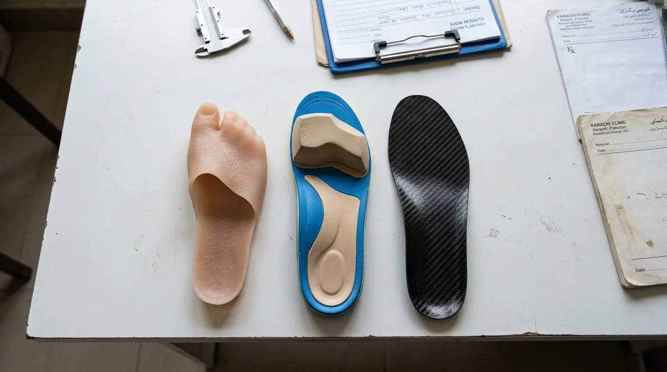 Toe filler, forefoot filler on an insole and a carbon plate